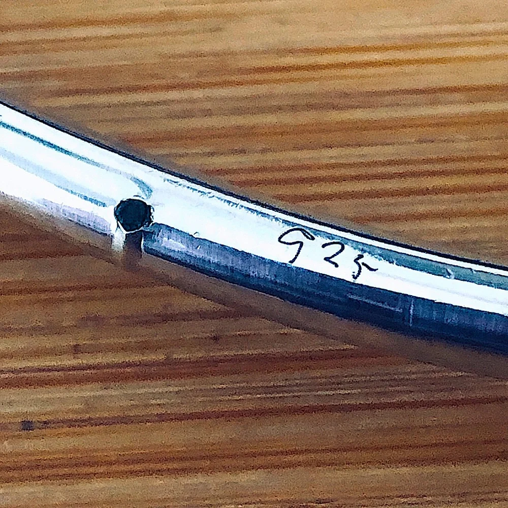 $112  Estate Tube Choker Collar  Sterling  18 Grams  Marked 925 - Picture 6 of 6